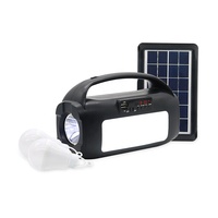 Kapalı ızgara taşınabilir Mini DC FM radyo hoparlör güneş aydınlatma hücre güç enerji ev için LED ışık Panel sistemi kiti