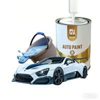 Peinture acrylique 2K couleur unie pour voitures et bateaux, revêtement liquide haute brillance pour rénovation automobile avec application au pinceau et au rouleau