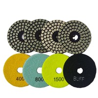Disque de polissage diamanté en forme de flèche JDK de 4 pouces, grain extra fin, compatible avec les meuleuses d'angle, pour granit, marbre, terrazzo, quartz, sols