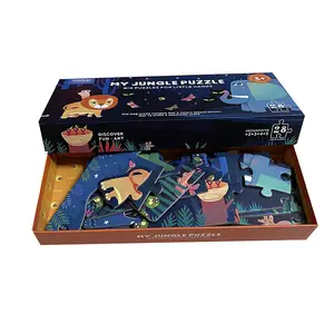kid cardboard matching jigsaw puzzles for education