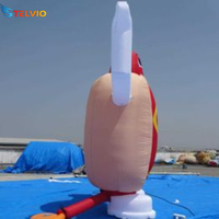 Hamburger gonflable géant de hot dog de douane de la publicité avec le pain gonflable de ventilateur pour l'événement de promotion