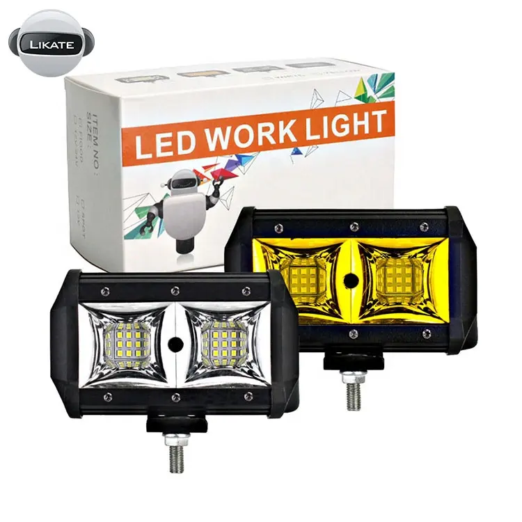 LKT 5 inç 18LED 54W ışık çubuğu 3 satırlar iş işık Combo işın sürüş Offroad tekne araba traktör kamyon 4x4 SUV 12V 24V