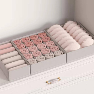 Kotak <span class=keywords><strong>Organizer</strong></span> Lipat Tiga-in-Satu untuk Lemari Rumah, Gaya Laci <span class=keywords><strong>Bra</strong></span>, Kompartemen untuk Penyimpanan Tas Pakaian Termasuk - Product Image 1