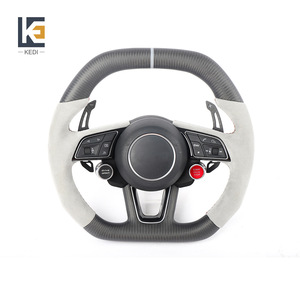 Kedi Carbon Fiber Steering <b>Wheel</b> 3 <b>Spokes</b> Racing Style For Audi S3 S4 S5 S6 S7 2013-2016 - Product Image 2