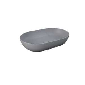Lavabo da Appoggio Ovale Grigio Opaco Categoria Prodotti Feeling - Product Image 1