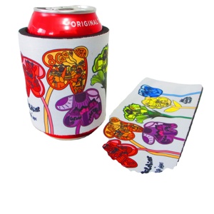 Wholesale High Quality Cheapest Logo Printed Promotional Neoprene Slap Wrap Can Cooler - Product Image 2
