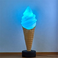 Accessoires de crème glacée éclairage Statue de crème glacée lumière de noël Unique pour la décoration de rue