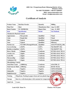 Polvo de Remolacha Roja 100% Puro, Orgánico, Crudo, Secado al Aire Caliente - Product Image 4