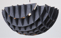 Lampe suspendue réglable en hauteur en feutre PET blanc chaud de style nordique moderne, lampe acoustique recyclable pour l'intérieur, la maison, le bureau