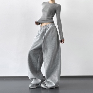 <span class=keywords><strong>Pantaloni</strong></span> Sportivi Classici Grigi da <span class=keywords><strong>Donna</strong></span>, Nuova Collezione Autunno 2026, Vita Alta, Traspiranti, Vestibilità Ampia, Casual, Gamba <span class=keywords><strong>Larga</strong></span>, Taglia XL - Product Image 1