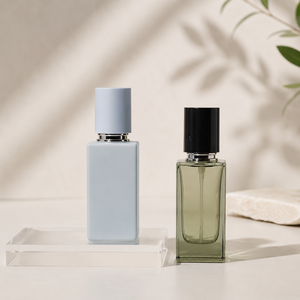 Rectangular Matte Glass <b>Bottle</b> 30ml <b>Spray</b> Cap Refillable Empty Vial for Perfume Essential <b>Oil</b> Cosmetic Packaging Bulk Supply - Product Image 2