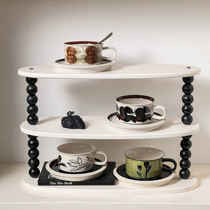 Juego de Tazas de <span class=keywords><strong>Café</strong></span> de Cerámica Pintadas a Mano con Diseño Floral Índigo y Platillo Apilable para un <span class=keywords><strong>Brunch</strong></span> y <span class=keywords><strong>Café</strong></span> en Casa con Estilo Minimalista - Product Image 3