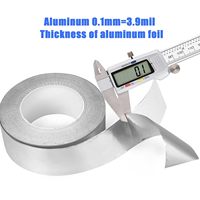 Ruban adhésif en aluminium ignifuge pour la climatisation, ruban d'étanchéité pour conduits HVAC, résistant à la chaleur, imperméable, adhésif pour l'isolation des climatiseurs