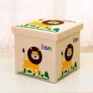 Toy <b>Storage</b> Ottoman Folding <b>Foot</b> <b>Stool</b> with Printed for Living Room and Bedroom Oxford Rest Seat - Product Image 6