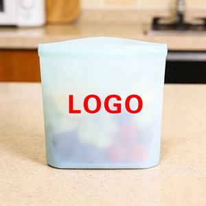 Sacs de conservation alimentaire en silicone réutilisables, étanches, de qualité alimentaire, avec logo personnalisé en gros - Product Image 1