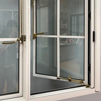 Ventana de arco francesa con rotura de puente térmico de aleación de aluminio, ventanas de doble acristalamiento para iglesias