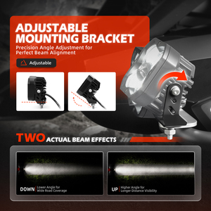 BEVINSEE 2x 50W Fari LED Ausiliari per <span class=keywords><strong>Moto</strong></span>, Luce Brillante per <span class=keywords><strong>KTM</strong></span> 390 <span class=keywords><strong>690</strong></span> 790 990 Duke Adventure <span class=keywords><strong>Enduro</strong></span> ECE R10 - Product Image 2