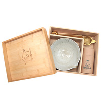 Newell japonais Matcha bol café thé Kit vente chaude Style Matcha faisant outil bambou Matcha fouet ensemble avec boîte en bois emballage
