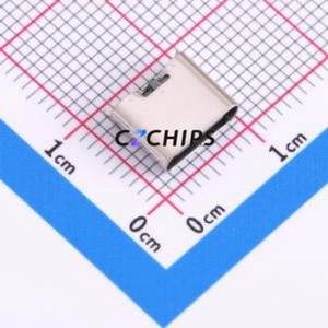 HX TYPE-C 2P LT H6.8 USB Connector SMD Connector ( Connector Type: Type-C )( Gender: Female )( Mounting Type: Vertical Mount ) - Product Image 1