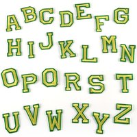À la mode bricolage 5CM coloré brodé Patch lettres presse à chaud broderie Alphabet lettre numéro patchs pour fer sac chapeau