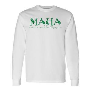 T-shirt à manches longues Maha, biologique, végétalien, végétarien, fitness, alimentation saine - Product Image 1