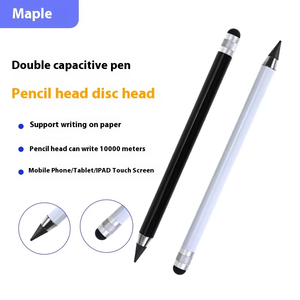 Dual-Sử Dụng Cảm Ứng Điện Dung <span class=keywords><strong>Stylus</strong></span> Bút Silicone Kim Loại Sinh Viên Bút Chì Với Vĩnh Cửu Bút Chì Tip Erasable Cho Giảng Dạy Viết Máy Tính Bảng - Product Image 4