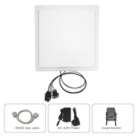 Lector RFID UHF con Antena de 12dbi, Largo Alcance de 15m, Material ABS, Pasivo, para Estacionamiento de Autos, con LED
