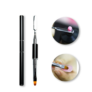 Double Head <strong>Nail</strong> <strong>Pen</strong> Take and Press Glue Embossed <strong>Nail</strong> Brush Lines Painting <strong>Pen</strong> Brushes UV Gel <strong>Polish</strong> Tips Brush Custom LOGO 1PC - Product Image 1