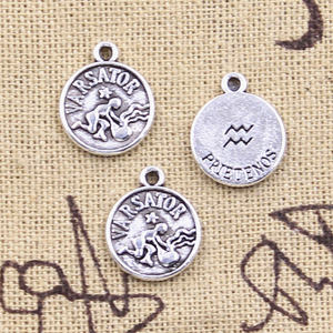 12 أنواع سحر البرج العذراء الحمل السرطان الأسد الميزان العتيقة حلية فضيّة متدلّية صنع اليدوية التبتية الفضة والمجوهرات - Product Image 5