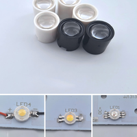 Lentille LED 14,5 mm 15 degrés pour perles lumineuses COB 1W 3W, lentille acrylique convexe IR avec réflecteur collimateur blanc/noir