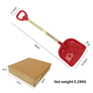 Pala de arena para niños, juguete de plástico de 76cm de largo con mango de madera para jugar en la playa, juguete unisex para exteriores de 2 a 4 años - Product Image 1