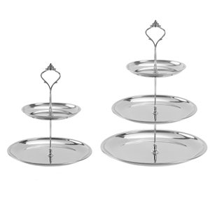 Tempat Pajangan Kue & Cupcake Dekoratif Bertingkat untuk Pesta Pernikahan Ulang Tahun, Tempat Dessert dari Baja Tahan Karat - Product Image 1