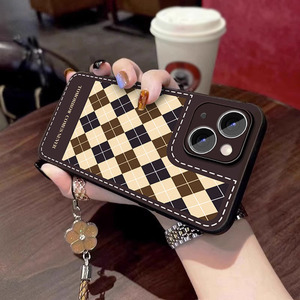 เคสโทรศัพท์หนัง PU ลายอาร์ไกล์ย้อนยุคสำหรับ iPhone, เคสกันกระแทกหรูหราลายเพชรแบบวินเทจ - Product Image 3