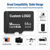 Carte TF U3 haute vitesse avec logo personnalisé, 64, 128 et 512 Go, qualité industrielle, étanche, personnalisable pour caméra de sécurité DVR, achat en gros