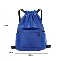 Mochila Deportiva Unisex con Cordón, Impermeable, de Oxford, con Bolsillos Dobles Laterales, para Viajes al Aire Libre, con Logotipo Personalizado, Paquete de 10 Unidades, Venta al Por Mayor