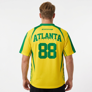 เสื้อยืดกีฬาแขนสั้นสีเหลืองเขียวสำหรับผู้ชายรุ่น Certified Atlanta Division 88 ทรงปกติ แห้งเร็ว ผ้าถัก - Product Image 6