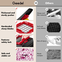 Multifunctionele Handmatige Metalen Keuken Voedselsnijmachine Rvs Pro Mandoline Voor Groenten Fruit Frietjes Uien-Snijder Chopper