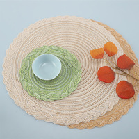 Sous-verre classique semi-tissé fait main, résistant à la chaleur, réutilisable, en fil de coton tressé, coloris personnalisé, design de décoration intérieure