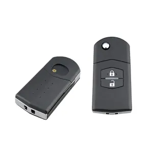2 أزرار فليب للطي مفتاح السيارة التحكم عن بعد علبة مفتاح تشغيل السيارة الإلكتروني لمازدا 3 5 6 RX8 MX5