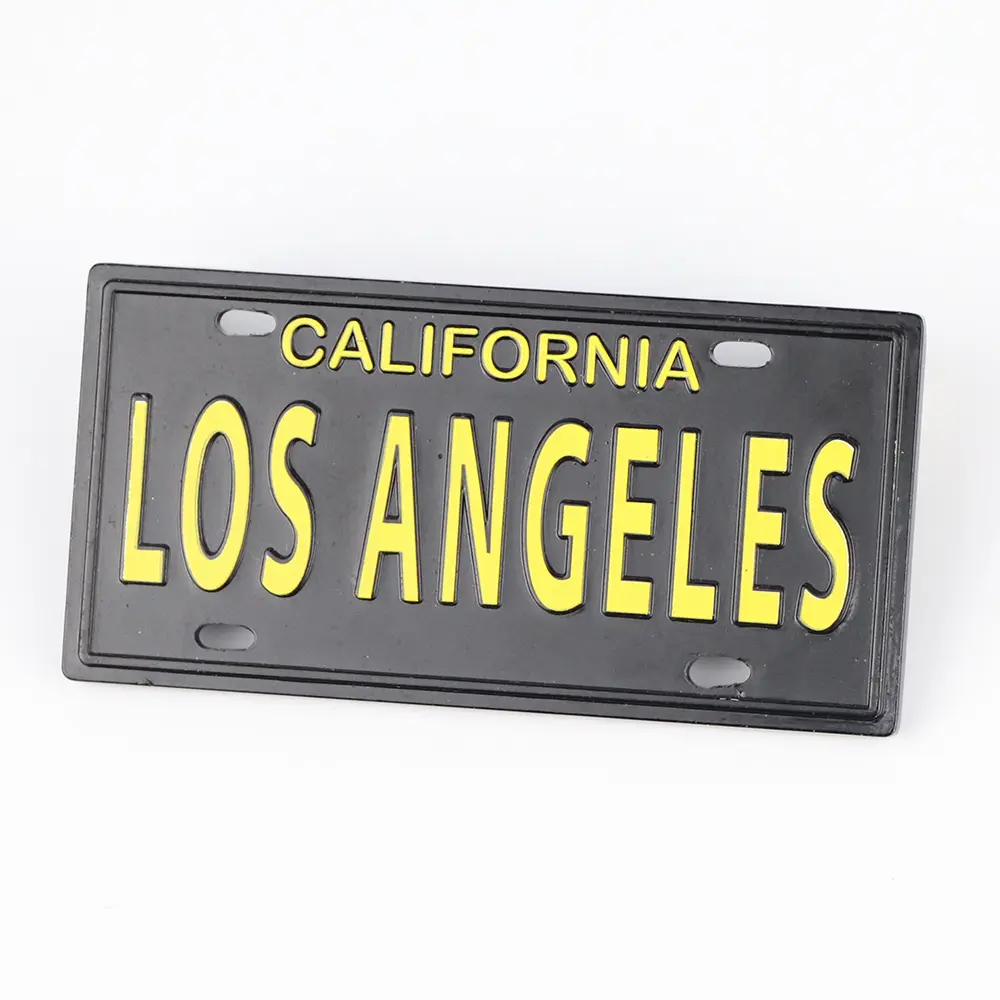 Produsen Kustom Logam Los Angeles Souvenir Pariwisata Pelat Lisensi Mobil Magnet Kulkas