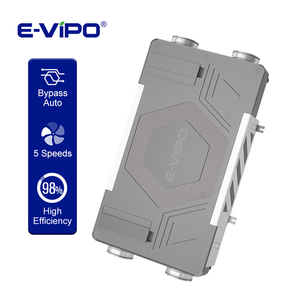 Système de ventilation à récupération de chaleur VMC <span class=keywords><strong>double</strong></span> flux E-VIPO monté au plafond avec boîtier EPP 300M3 400M3 HRV ERV pour la maison, automatisation CO2 RH - Product Image 6