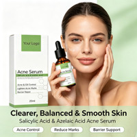 Sérum Visage en Gros OEM ODM Marque Privée Acide Salicylique Acide Azélaïque pour l'Équilibre du Sébum et les Soins de la Peau