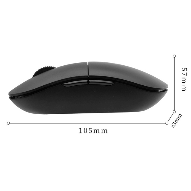 Deli 2214 High Quality Wireless Mouse Laptop/Computer USB Gaming Office Mouse Black Mute