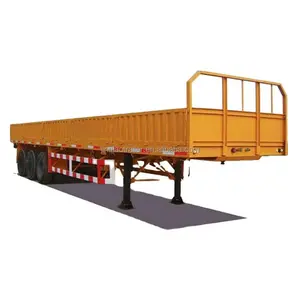JINQIAO Detachable Cargo China 3 Axle Side Wall Semi Trailer For Sale
