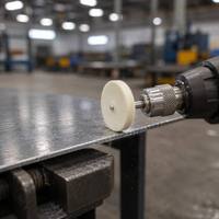 Roue de polissage en feutre de 26 mm, 6 pièces/boîte, pour le lissage des surfaces métalliques et plastiques