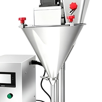 Desktop poeder vulmachine, kleine commerciële kwantitatieve vulmachine voor cacao, melk, bloem, matcha, kokos, fruit sap poeder