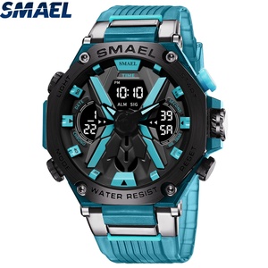 SMAEL 8087 นาฬิกาสปอร์ตสำหรับผู้ชาย นาฬิกาดิจิตอลจอแสดงผล LED สำหรับกิจกรรมกลางแจ้ง พร้อมนาฬิกาจับเวลา สายพลาสติกขนาดใหญ่ กันน้ำ - Product Image 6