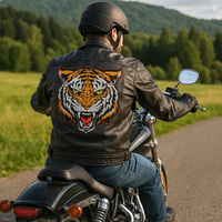 Écusson de broderie grande taille à coudre en fer sur une moto avec n'importe quelle taille Écussons brodés avec logo au dos pour vêtements