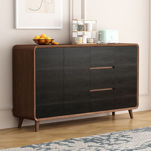 <span class=keywords><strong>Aparador</strong></span> de madera negro retro moderno, muebles de comedor de roble con cajones <span class=keywords><strong>para</strong></span> pasillo de entrada de cocina - Product Image 4