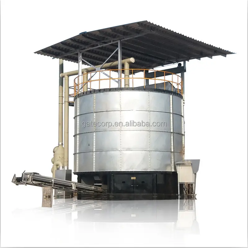 Kapı paslanmaz çelik 1000L gübre fermentör organik dikey gübre kompost fermantasyon tankı